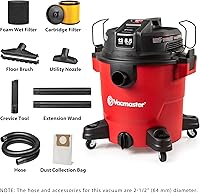 Vista 2 de Vacmaster Aspiradora de 12 galones, 5.5 HP Pico de alta capacidad, húmeda/seca - VJH1211PF 1101