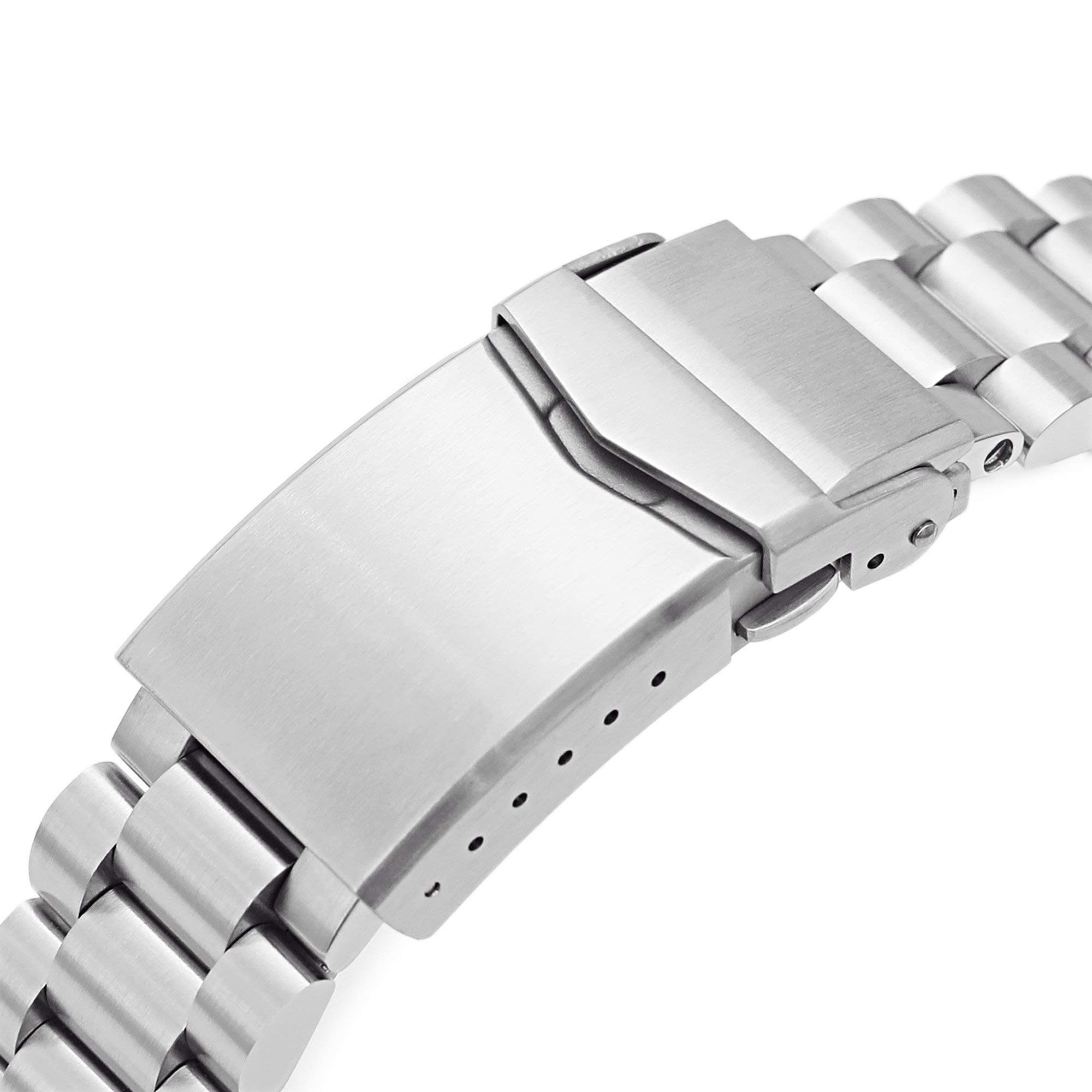 Bracelet de montre Endmill 20 mm compatible avec Seiko Mini Turtles SRPC35, extrémité incurvée solide, L