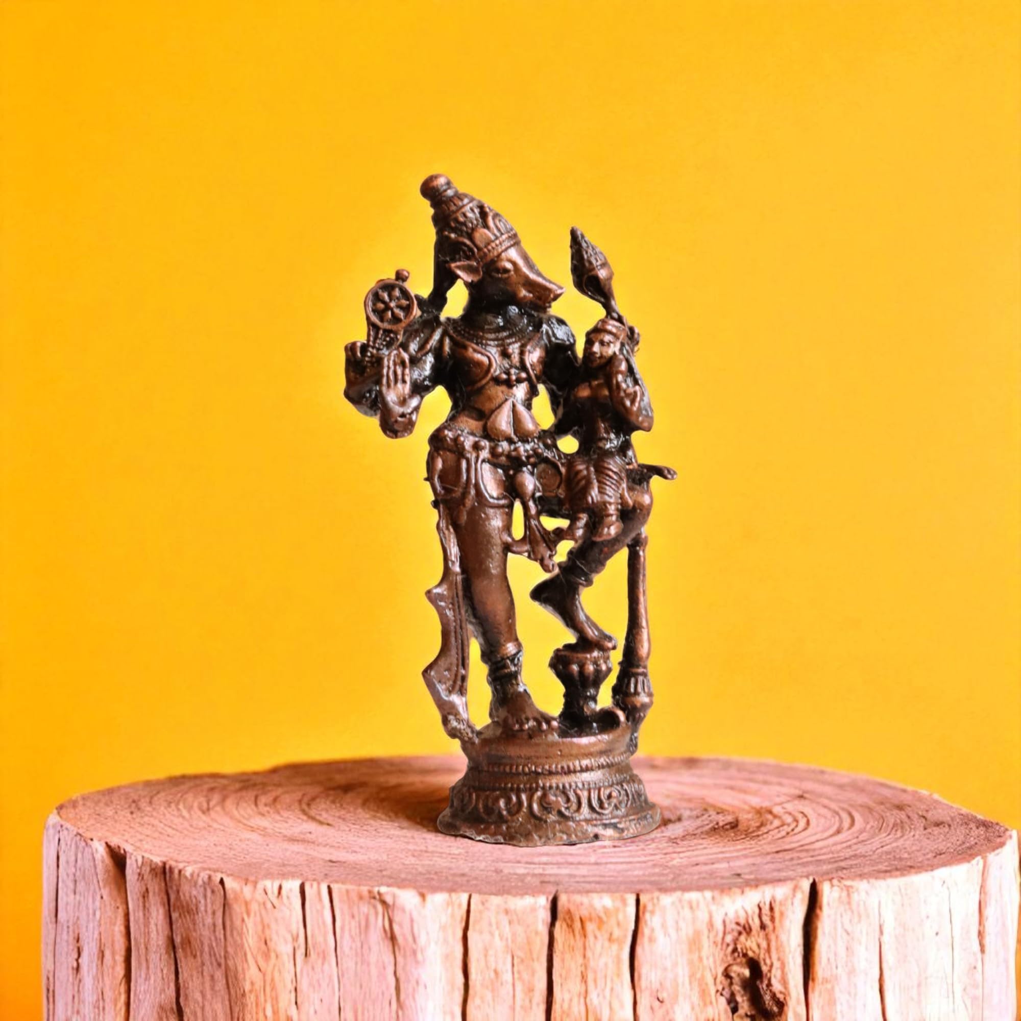 Handmade Copper Hanuman Idol - Mini Panchmukhi Figurine -11