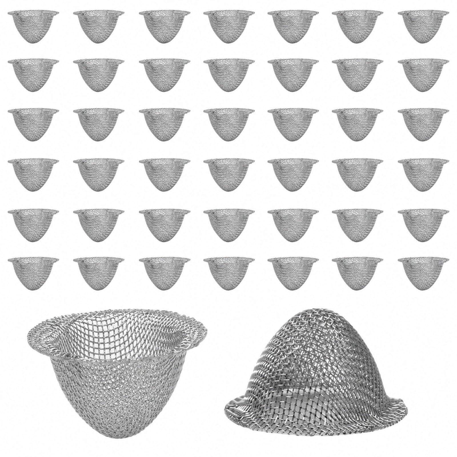 Talinco 40 Pack 19mm Adjustable Stainless Steel Pipe Gauze Screen Filters