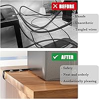 Vista 4 de 80 piezas de correas de velcro para cables, gestión de cables debajo del escritorio, bridas de cable autoadhesivas, organizadores de cables