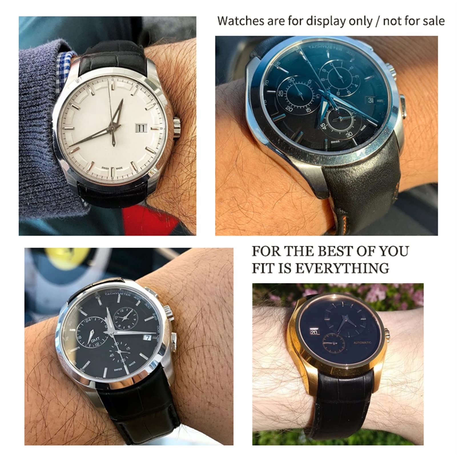 Amazon.co.jp: CZKE 22mm 23mm 24mm曲がった端の具体的な革の時計