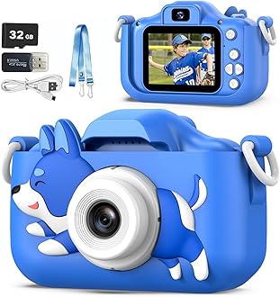 ZONEY Kids Camera Toys for boys Toddler Digital Camera for Ages 3-12 Boys Girls Childrens Christmas Birthday Gifts Selfie 1080P HD Video Camera for 3 4 5 6 7 8 9 Years Old Boys Girls Toys Gifts (Blue)