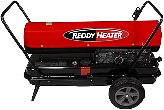 Reddy Heater Forced Air Heater 140,000-180,000 BTU, Multi-Fuel Kerosene, Electric, Outdoor/Indoor, 600 CFM, 120V, Built-in Thermostat, 13 Gallon Tank, CSA Certified - RFA180CV
