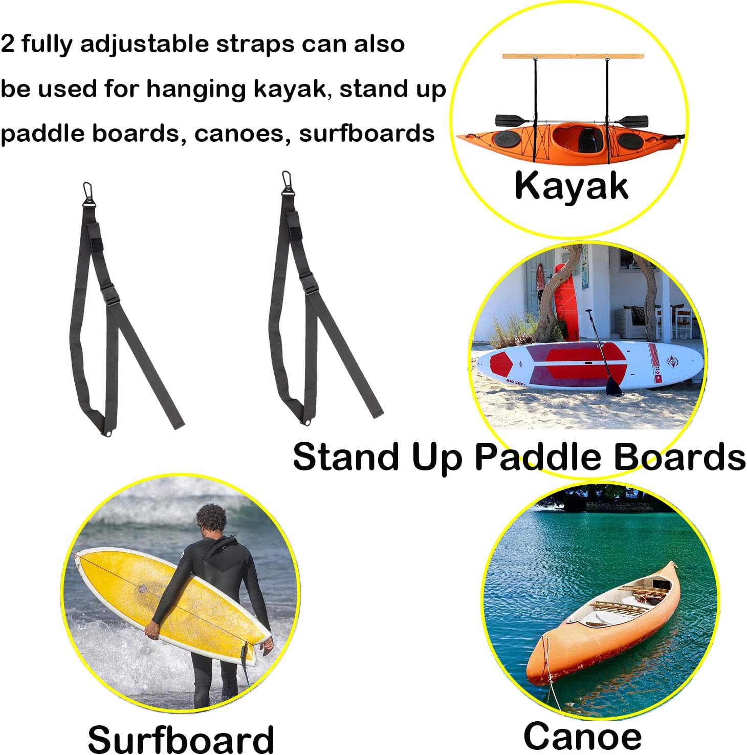 Kayak Wall Hanging Storage Strap Kayak Hoist Sling Jamaica Ubuy