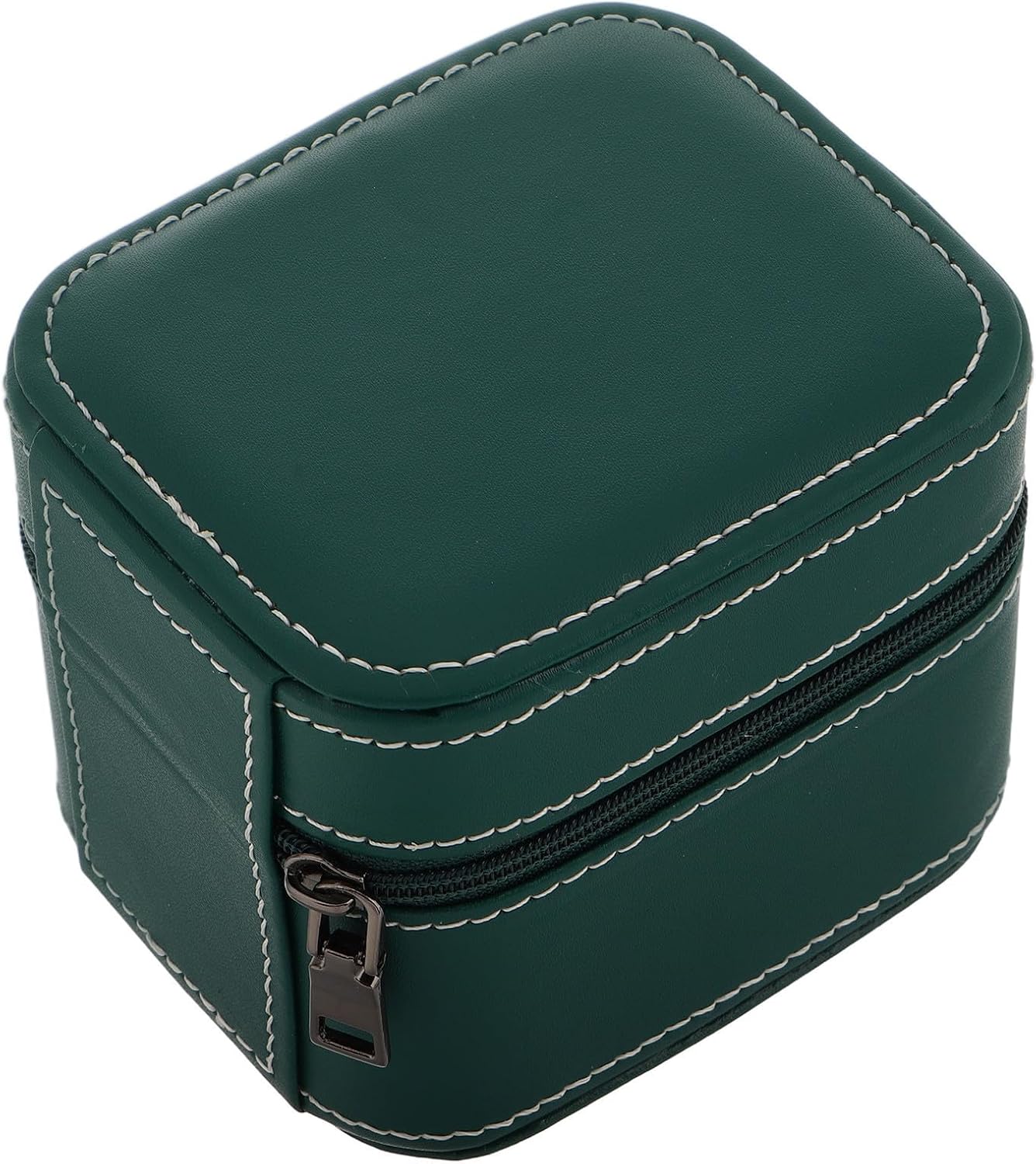 Compact Pu Watch Box for Men with Zipper Closure, Stylish and Sturdy Travel Jewelry Organizer, Business Watch Holder with Elegant Exterior Design and Compact Size
