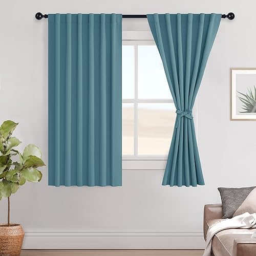 Miniatura 20 de Hiasan Cortinas opacas blancas extra anchas para dormitorio, cortinas opacas térmicas extra anchas de 72 pulgadas de largo, con pestaña trasera,