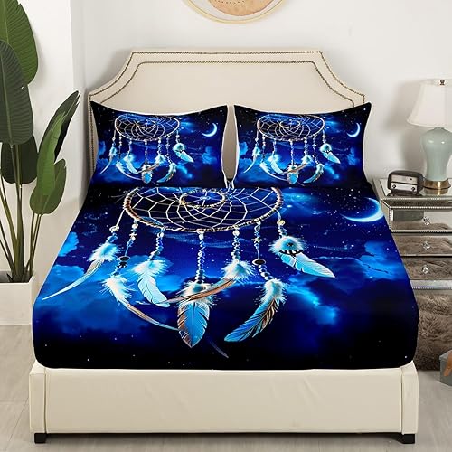 Miniatura 10 de Juego de sábanas de Navidad para árbol de Navidad con bolsillo profundo, sábana bajera ajustable de microfibra súper suave con purpurina (1 sábana