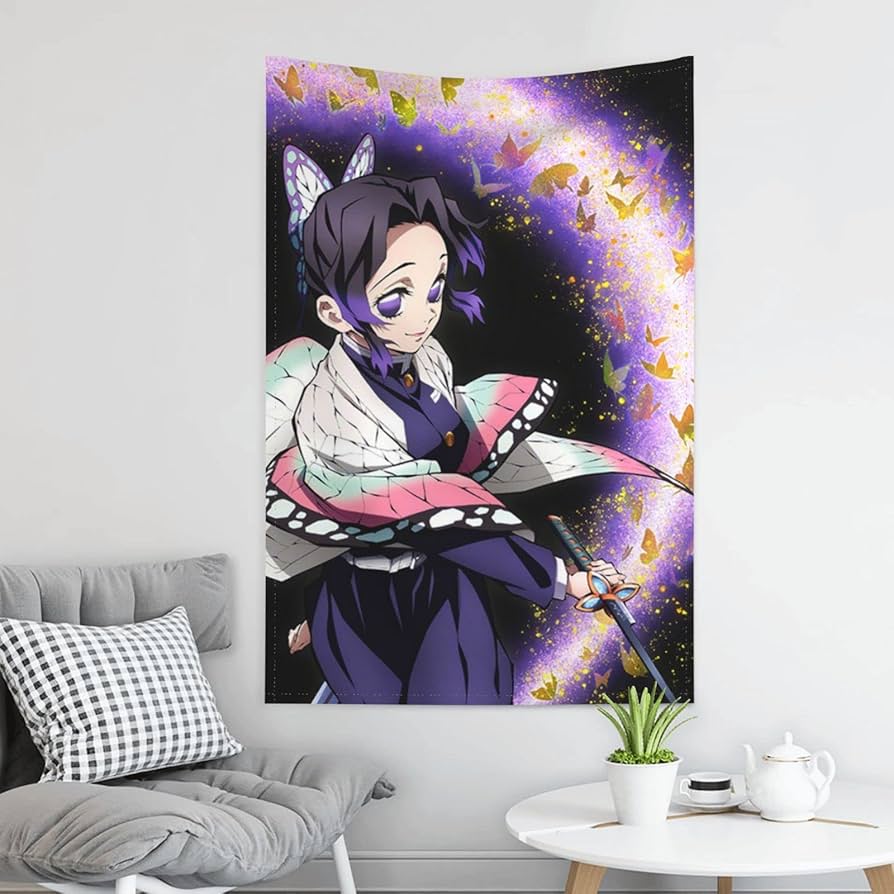 胡蝶しのぶ/タペストリー Amazon.co.jp: 鬼滅 胡蝶しのぶ タペストリー 壁掛け 無痕フック