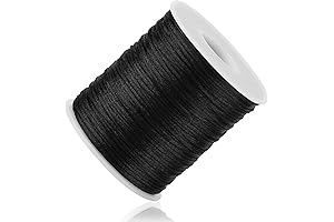 Black Nylon Cord 1MM: Crafting Essential for Jewelry and DIY Projects