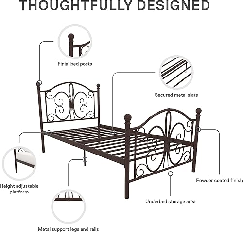 Miniatura 31 de DHP Bombay - Cama de metal Blanco,bronce