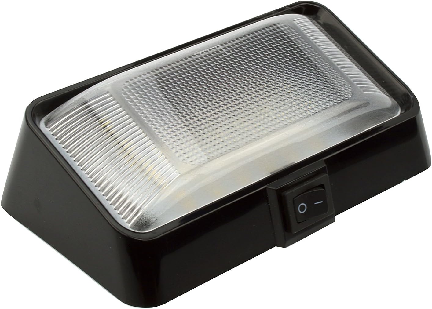 LED Porch Light with Switch - Interior Exterior Light 12V - Black Finish - Waterproof - RV, Truck, Trailer, Automobile or Utility LED Lamp 300 Lumens