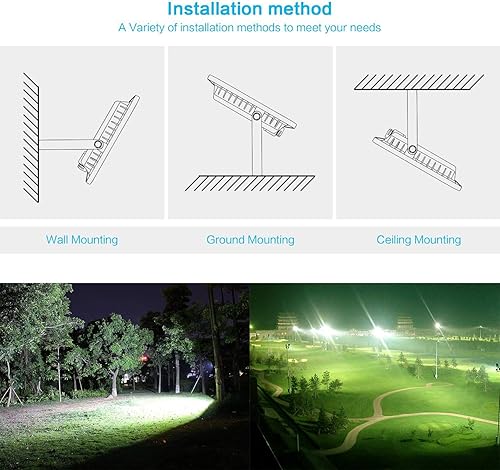 Miniatura 6 de Luz de inundación LED de 200 W, 6000 K luz blanca diurna 24,000 lm súper brillante, impermeable IP66 con enchufe, luz de trabajo para