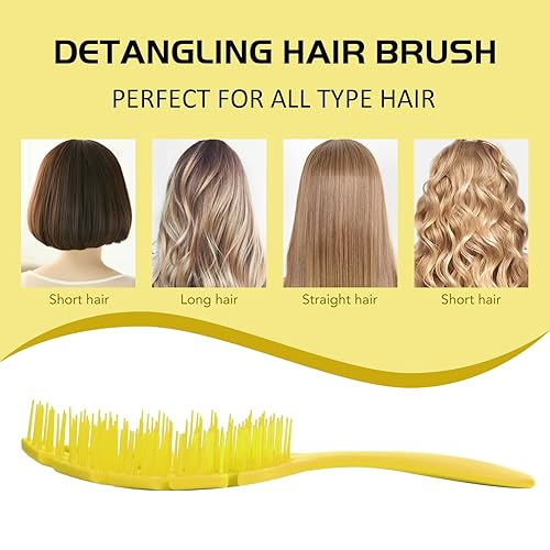 Miniatura 3 de CANDYBRUSH - Cepillo de pelo para mujeres y niñas pequeñas, extremadamente suave TPEE para cabello fino, desenredante en forma de hojas, cepillos