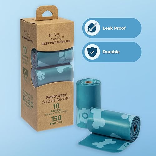 Miniatura 3 de Best Pet Supplies - Bolsas para limpieza de excremento de perro, rollo de repuesto, uso en exteriores, a prueba de fugas y desgarros, plástico