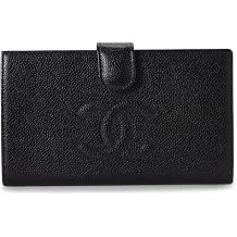 Pre-loved Black Caviar Timeless 'CC' Long Wallet, Black