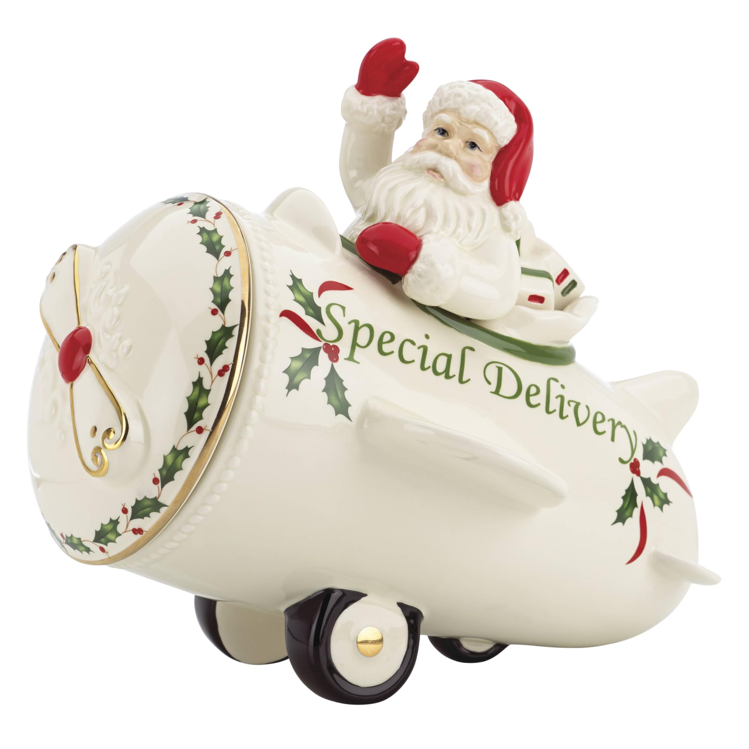 Lenox 863640 Holiday Airplane Cookie Jar