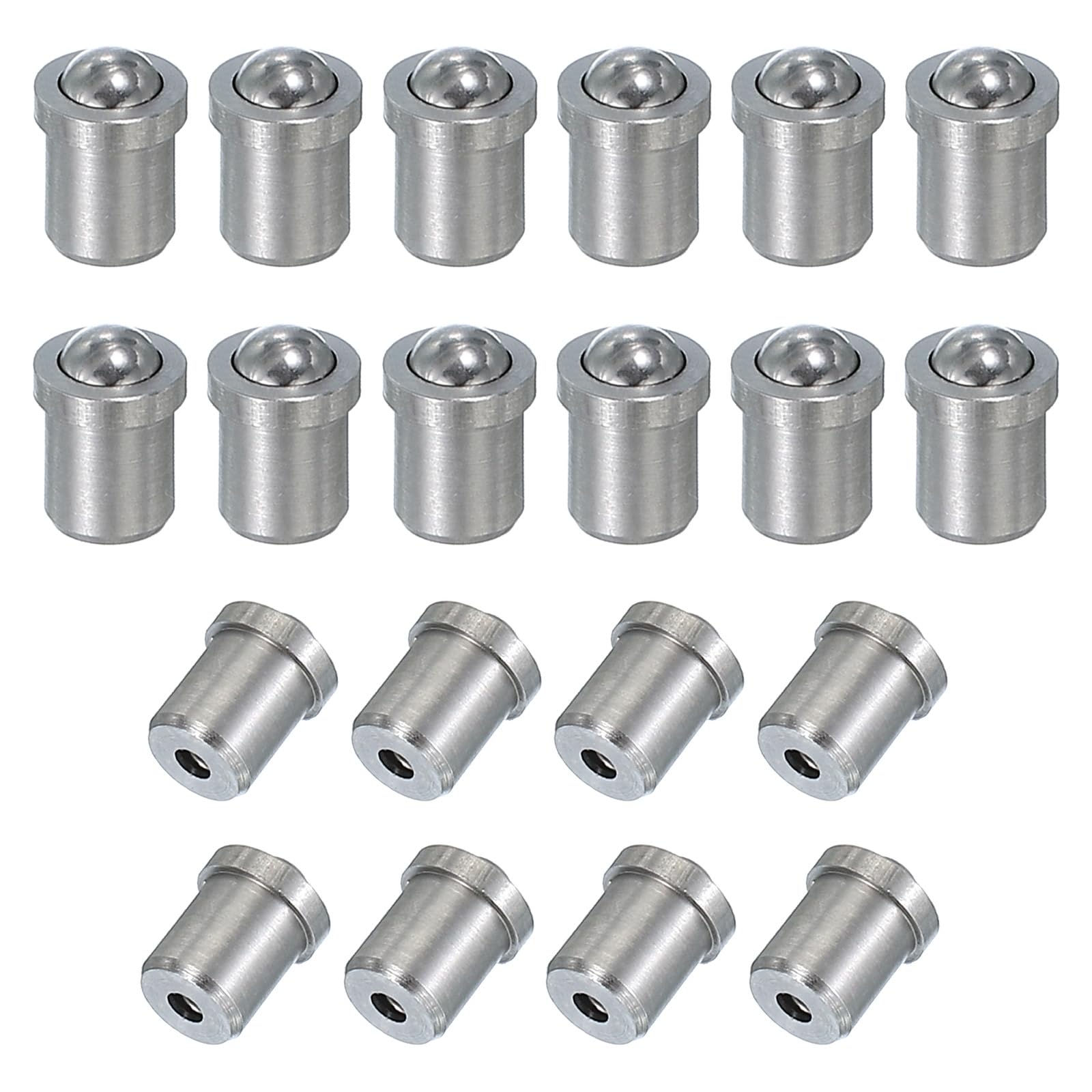 PATIKIL 20 Pcs Ball Plungers 304 Stainless Steel Ball Point Spring Plungers Cabinet Ball Catch Latch Catcher for Door Closet Drawer (3x4mm)