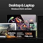 Ediloca EN605 128GB M.2 SSD, NVMe1.3 PCIe Gen3 x4 SSD Internal Hard Drive, M.2 2280 - Read/Write Speed up to 2050/600 MB/s - Internal SSD Compatible with Laptop & PC Desktop