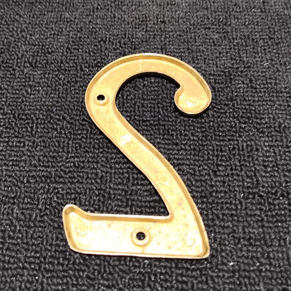 3 Inch Premium Bright Solid Brass Door House Numbers and Street Address Plaques Numbers for Residence and Mailbox Signs.