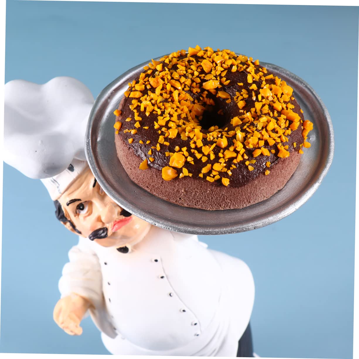 Graziosa statua chef in resina decorativa chef decorazione modello statua vintage decorazione casa casa ristorante (BC-98916 apribottiglie vino rosso
