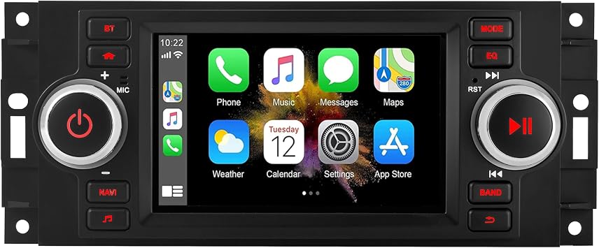 8Core 4GB+64GB Android 15 Car Stereo Radio for Dodge Ram 2006-2008 Dodge Durango 2005-2008 Dodge Charger Magnum Dakota,Chrysler 300C 2004-2007,Jeep Cherokee 05-07 Carplay Android Auto BT Head Unit