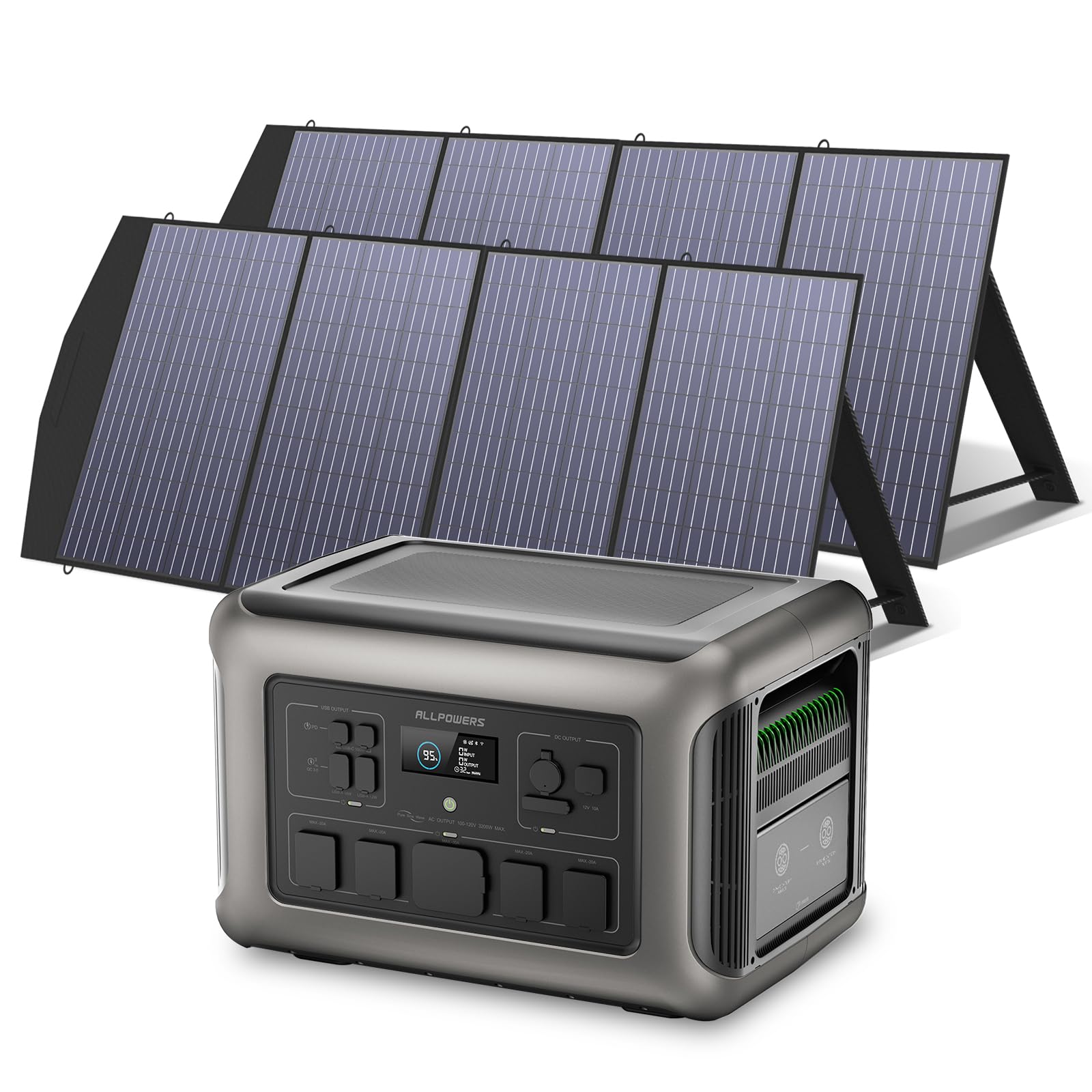 Amazon.co.jp: ALLPOWERS R3500+ ポータブル電源+AP200 200WX2枚