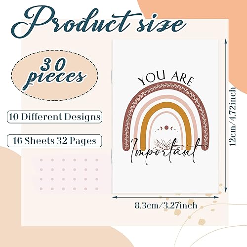 Miniatura 9 de 100 blocs de notas inspiradores, mini diario motivacional, arcoíris, inspirador, bloc de notas de bolsillo pequeño a granel para estudiantes,