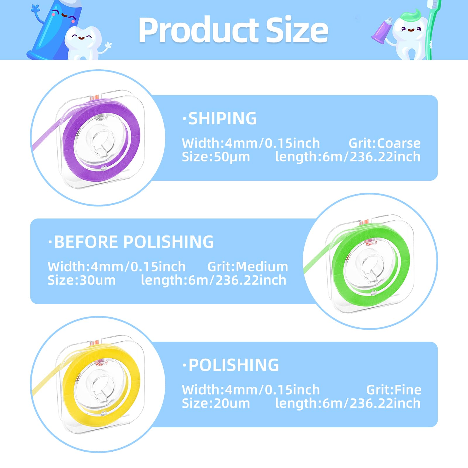 GC America GC-473021 EPITEX Finishing and Polishing Strip, Medium, 10M, Shape