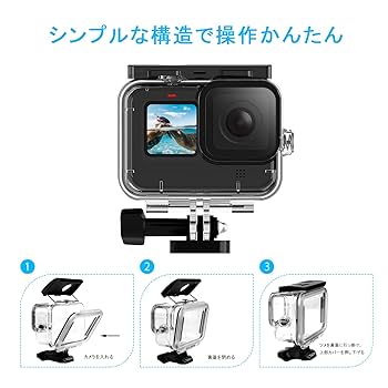 GoPro 9 black ビデオカメラ本体 防水ケース付き GoPro Hero 9/10ブラック用AFAITH防水ケース、GoProHero9/10