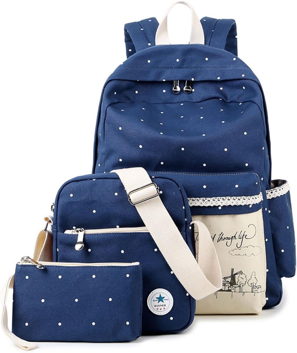 Tiezy Durable Packable Lightweight Travel Mini Backpack for Teenage girls Daypack Deep Blue