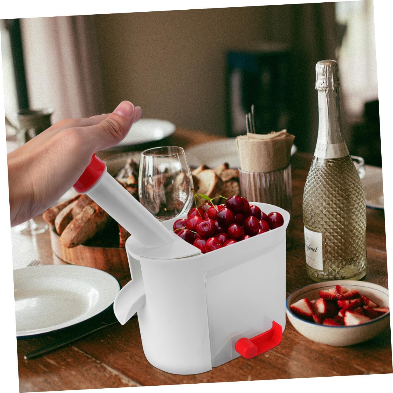 Cherry Pitter Easy Squeeze Grip Fruit Gadget Vegetable Tool Kitchen Decorations
