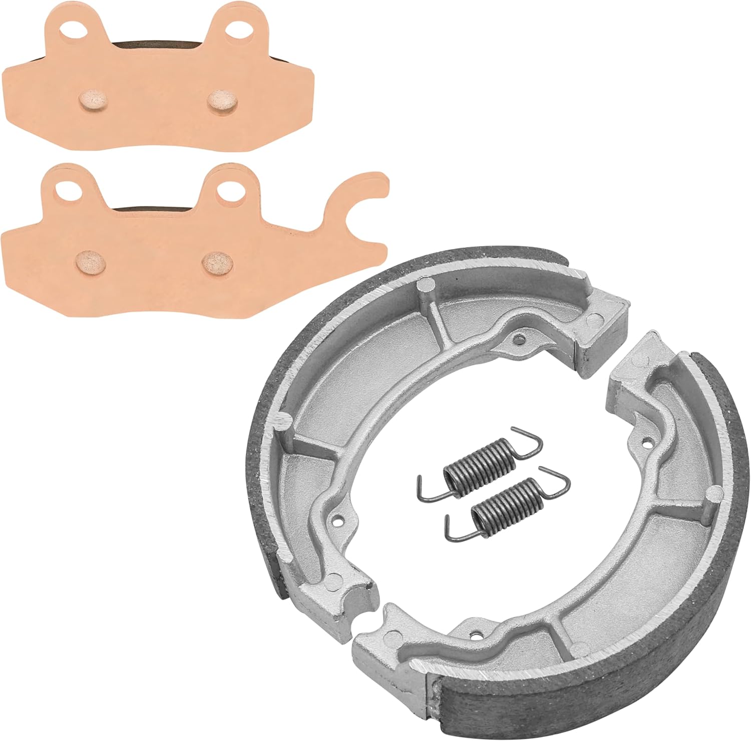 Caltric Front Brake Pads & Rear Brake Shoes Compatible with Honda Rebel 250 CMX250C CMX250X 2005-2016