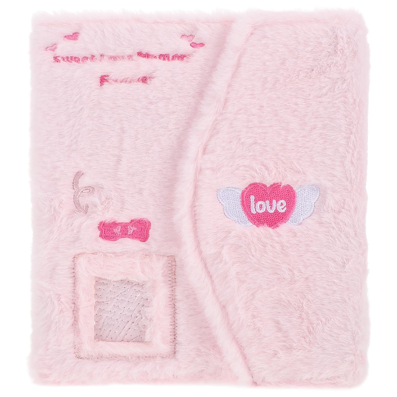 Album photo compact portable porte-cartes couverture peluche amovible