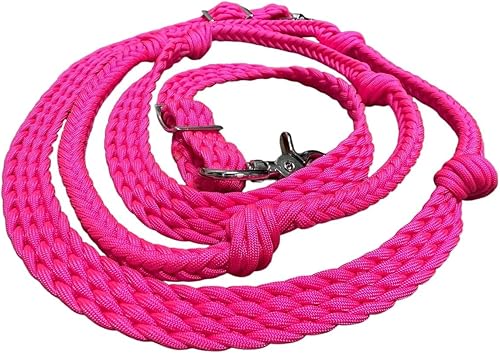 Miniatura 8 de barrel reins horse tack neon hot pink