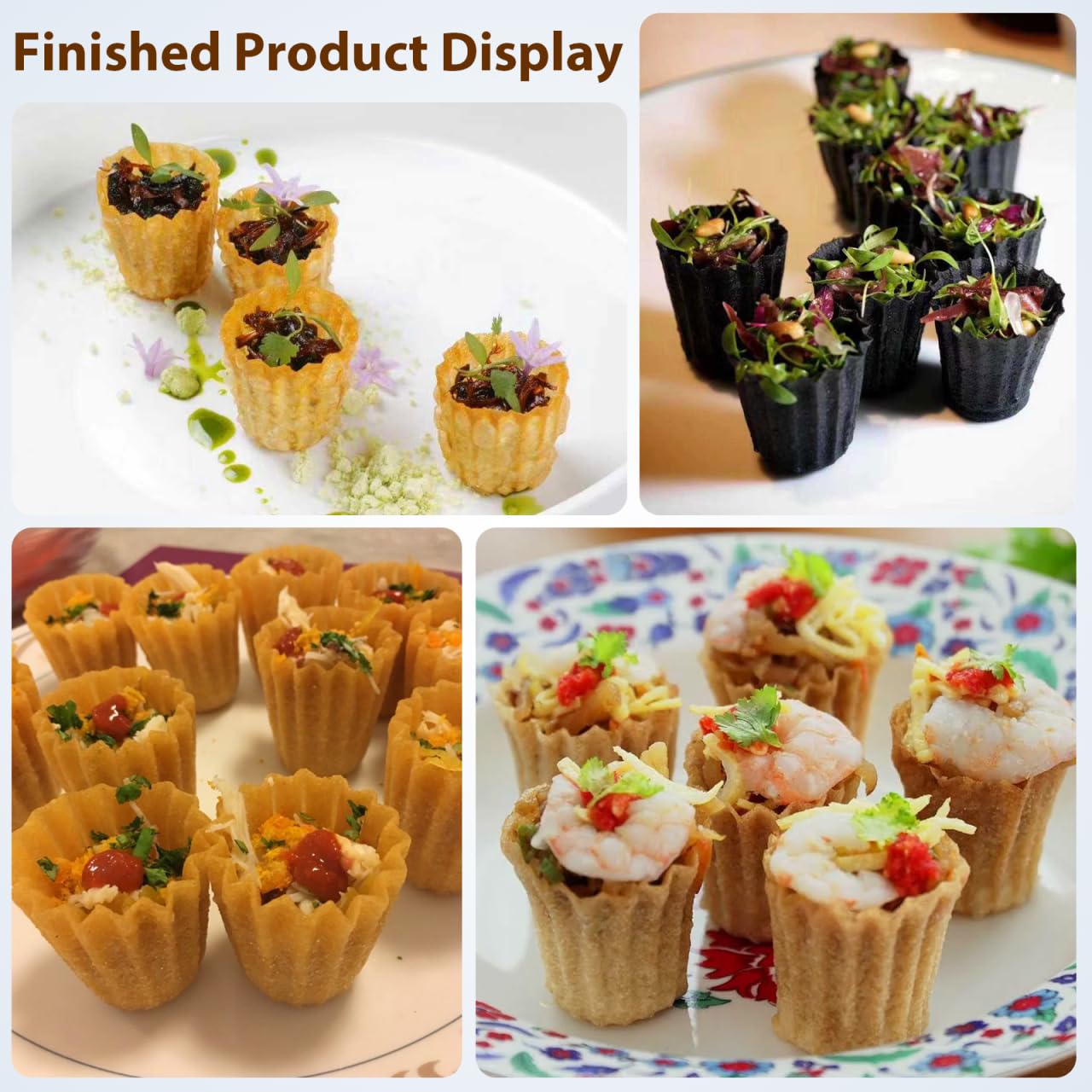 Cabilock Moule à Petite Tasse Dorée Nyonya – Antiadhésif, Haute Température, Moule à Pâtisserie, Mini Tartelettes, Gâteaux et Crêpes Maison ou Professionnel