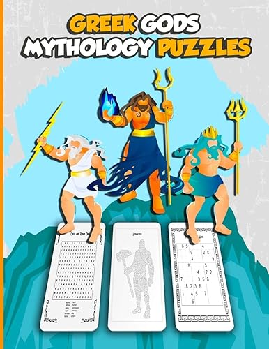 Greek Gods MythologY Puzzles: Large Print Word Search and Intricate Mazes Activity with Easy to Medium and Extreme Sudoku for Adult Anxiety - Ancient ... Norse Heroes, Monsters Goddesses, and more!