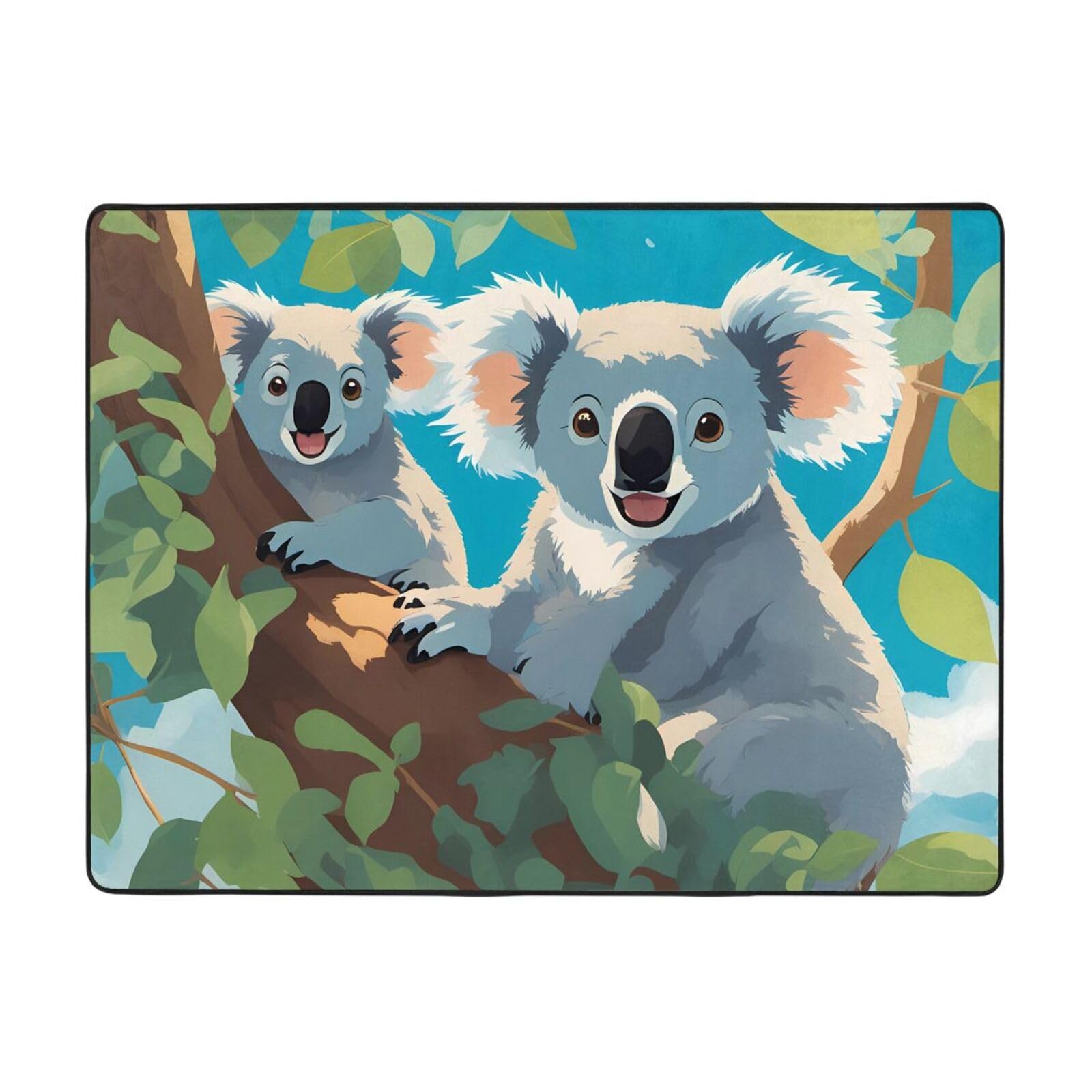 Tapis de sol antidérapant koala 160x121 cm haute qualité hôtel
