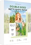 Double Sided Matte Photo Paper 4x6, Goefun 200GSM/54LB Inkjet Printer Paper for Dye Ink and Pigment Ink, 100 Sheets