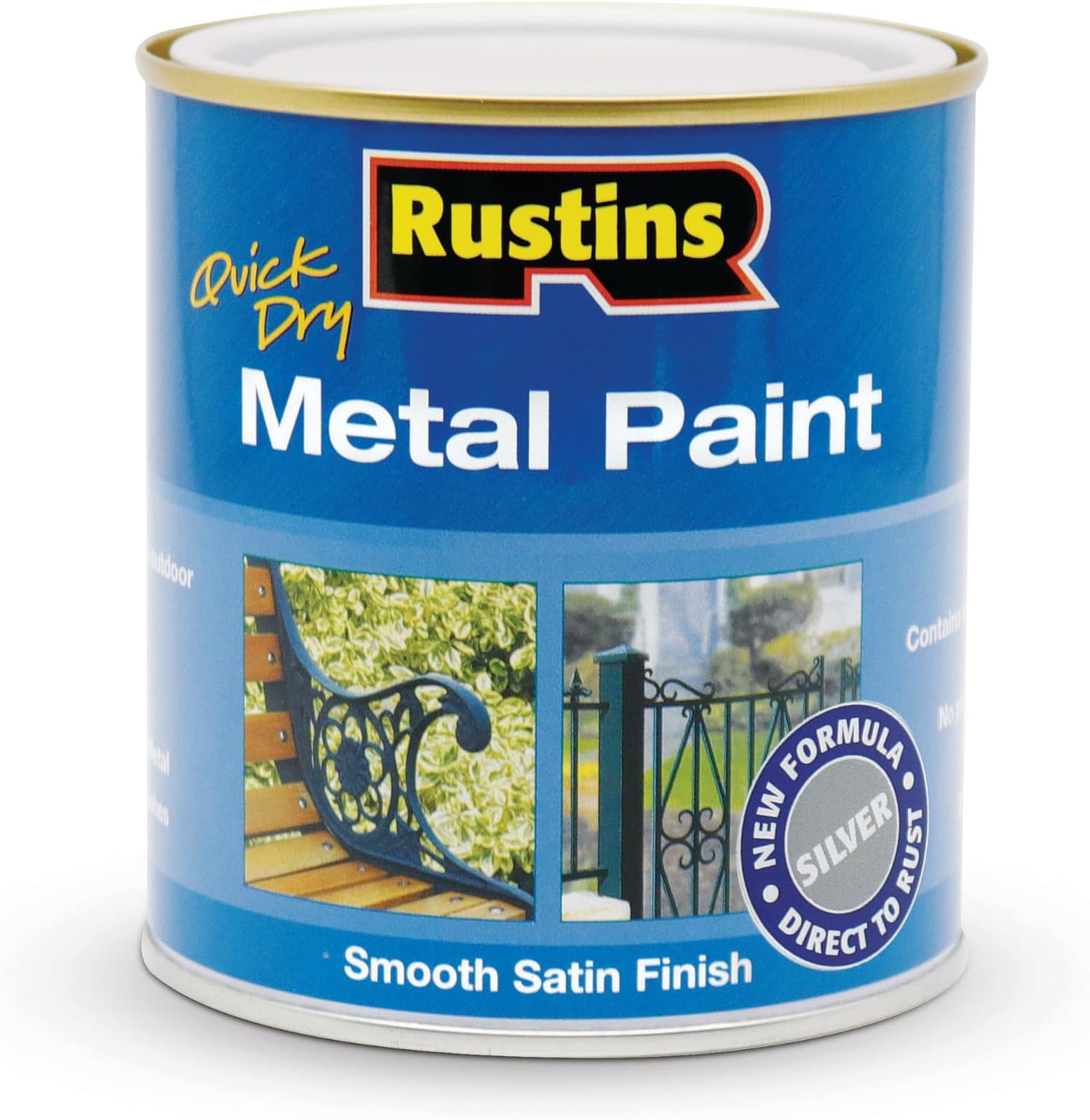 Rustins MPSR500 Metal Paint Silver 500ml