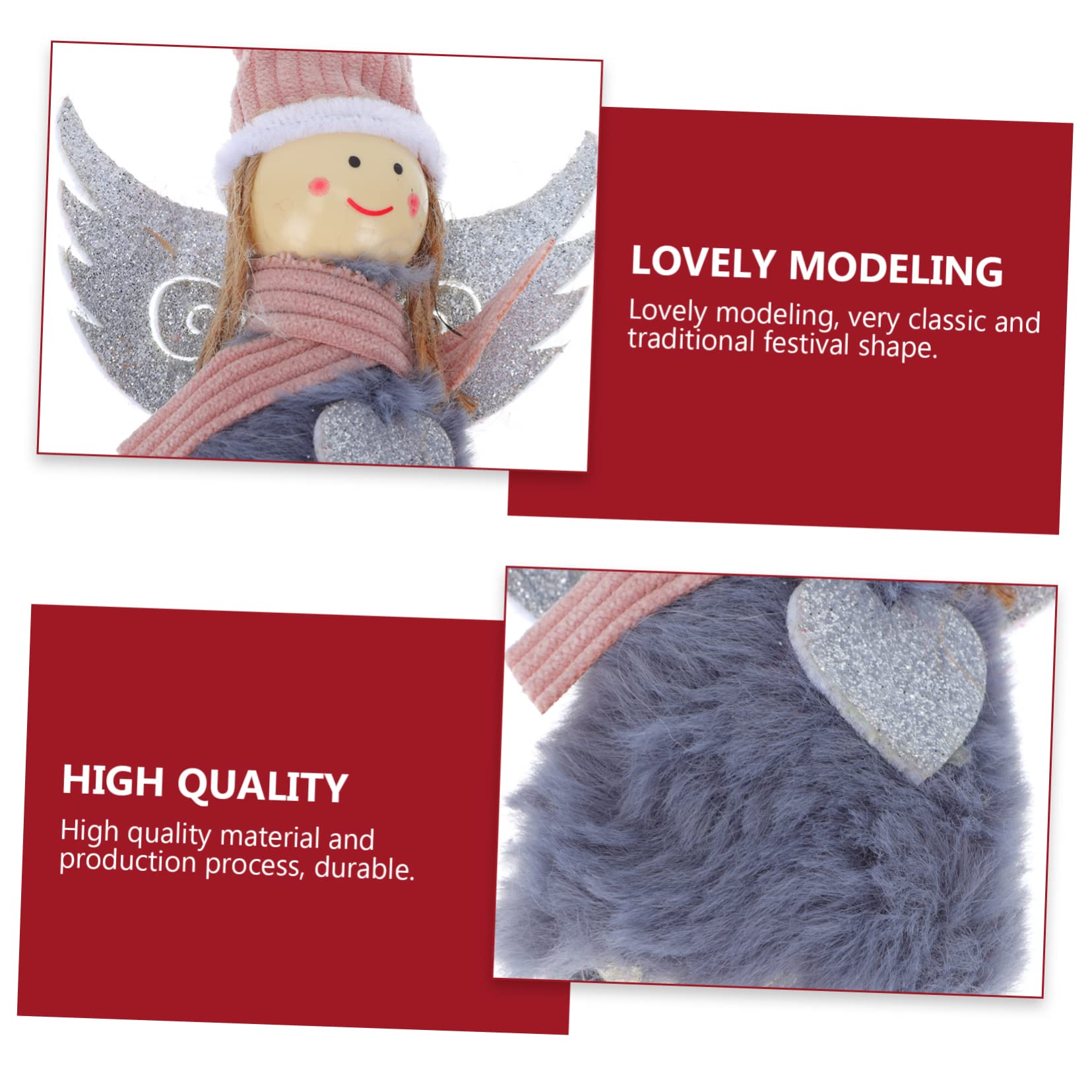 TOPBATHY 3 Juegos Colgante Ángel De Navidad Luces Led para Arbol De Navidad Decoraciones De Fiesta De Hadas Muñecos Navideños Christmas Tree Ángel Muñeca Colgantes Algodón 6 Piezas * 3