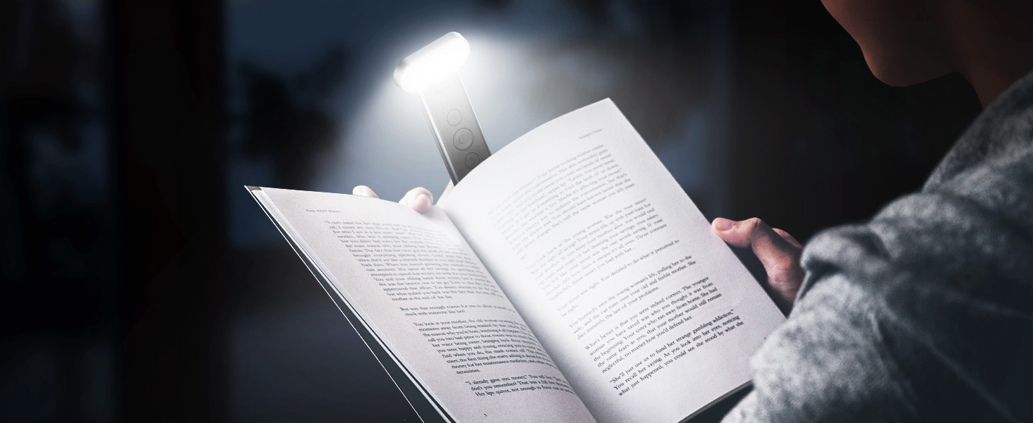 86lux Book Light, Reading Light for Book in Bed, USB Rechargeable