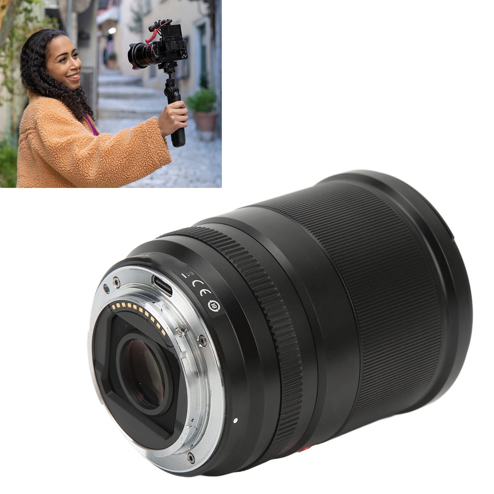 Obiettivo Focale Fisso, Obiettivo Autofocus Ultra Grandangolare AF 13mm F1.4 Vetro Ottico in Lega per le Riprese