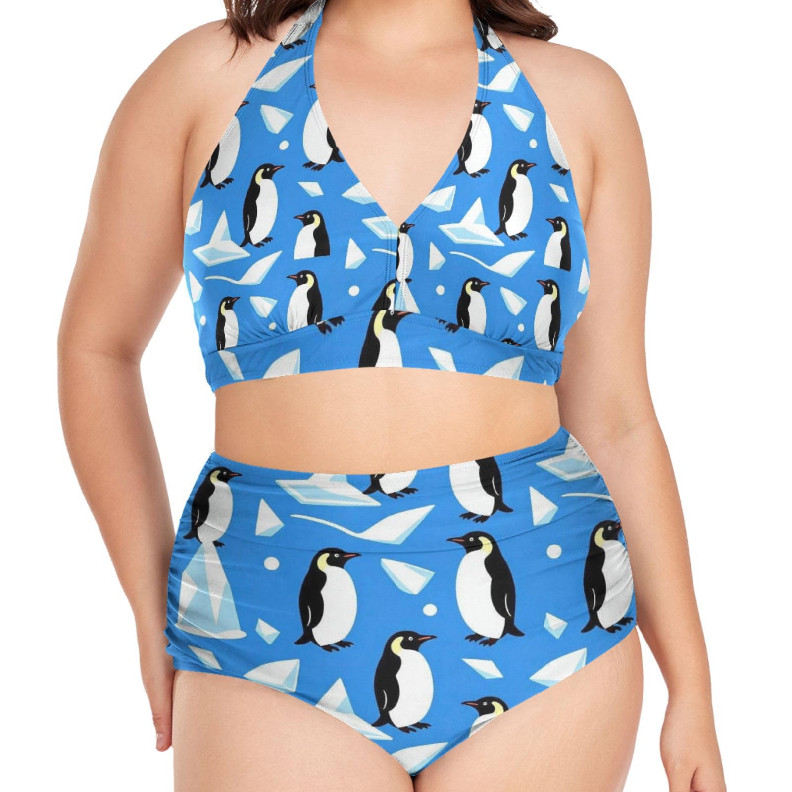 FRODOTGV Curvy damskie dwuczęściowe zestawy kąpielowe L-4XL