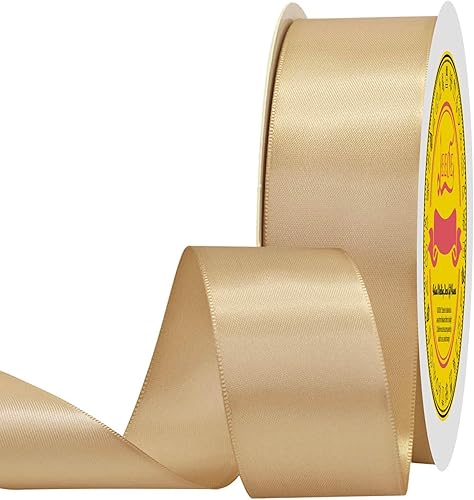 Miniatura 1366 de Cinta de satén verde esmeralda de doble cara de 1-1/2 pulgadas x 50 yardas, cinta de poliéster verde esmeralda para envolver regalos, muy adecuada