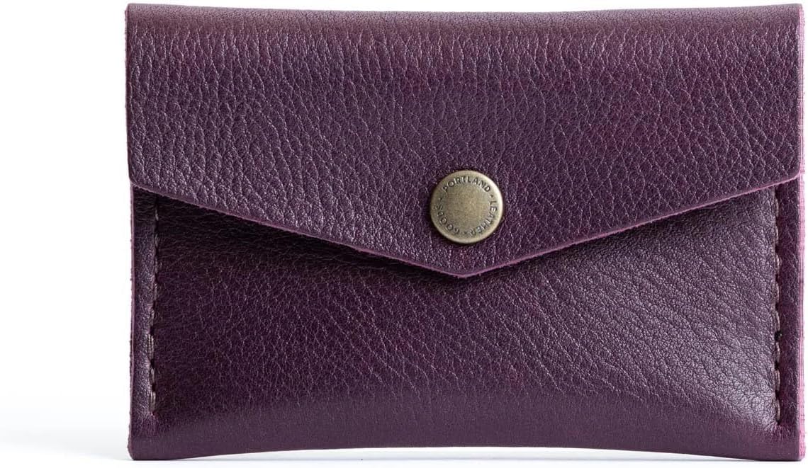 Portland Leather Goods Mini Envelope Wallet for Women – Handmade from the Finest Full-Grain Hides – Features Two Interior Pockets with Secure Snap Closure – Bacalar