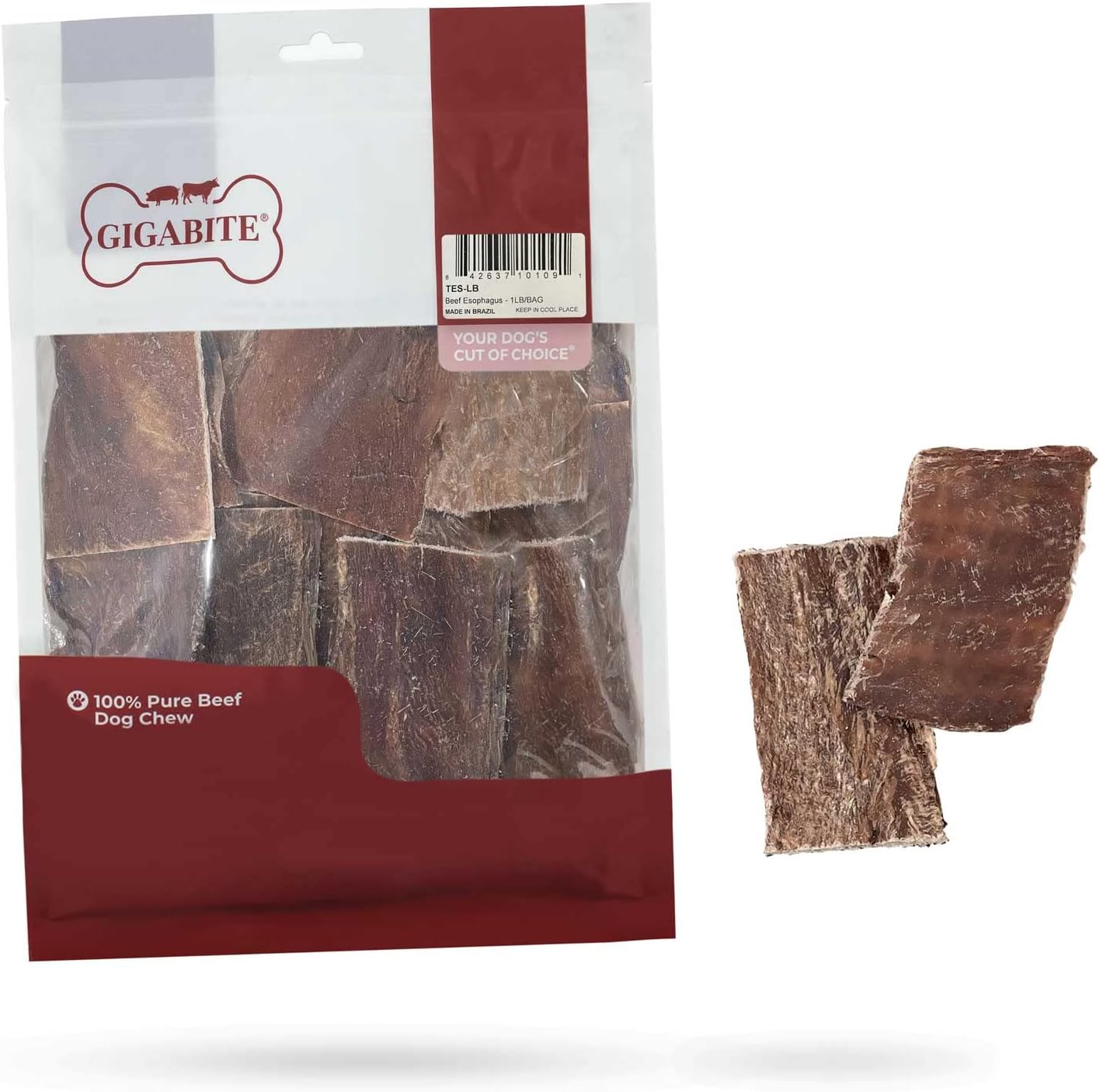 GigaBite Assorted Beef Gullet Jerky (1Pound) All