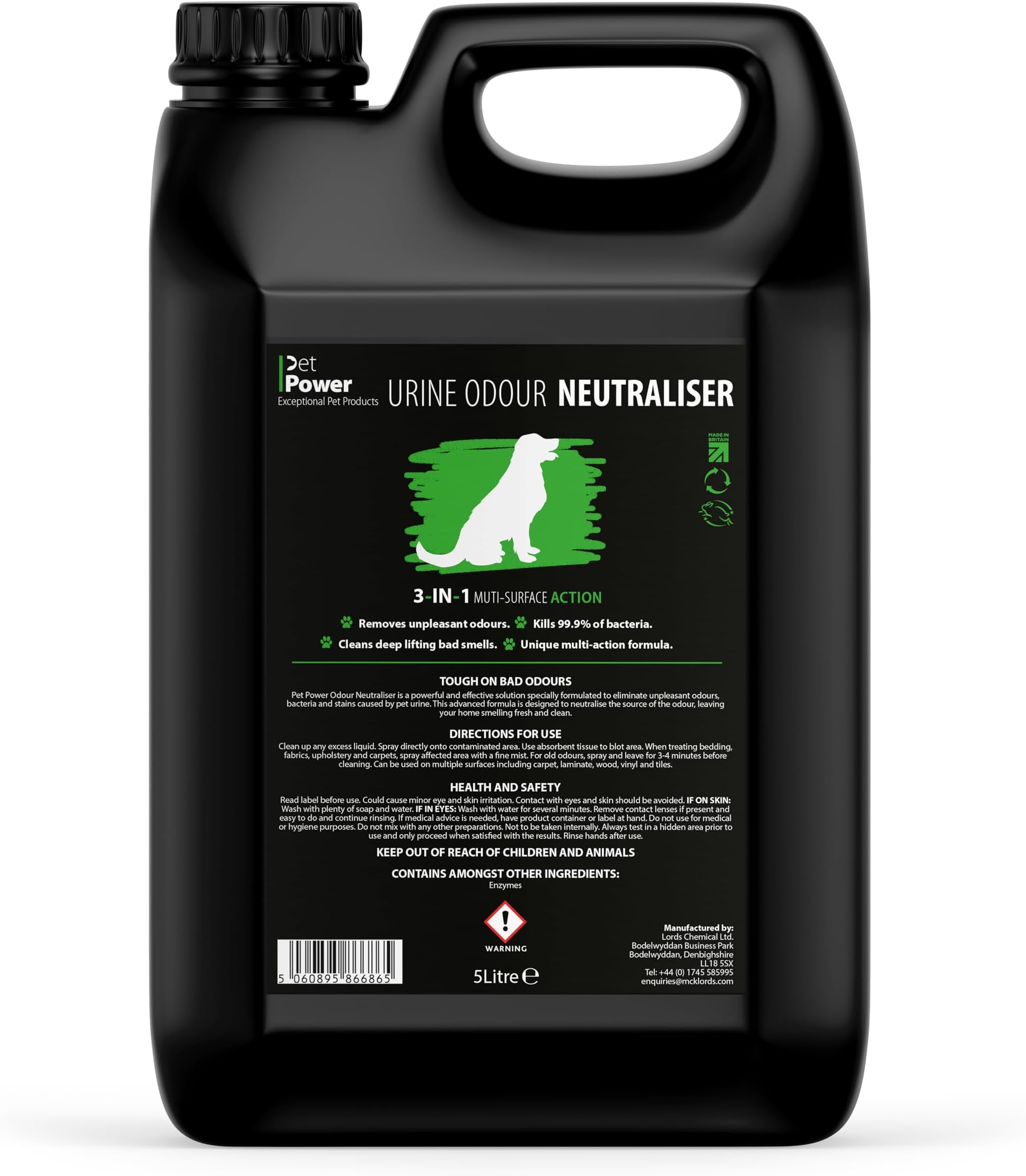 Pet Urine Stain Cleaner and Odour Remover - 5 Litre