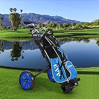 Vista 5 de KVV Carrito de golf junior de 2 ruedas para 3-10 años de edad, soporte superior ajustable