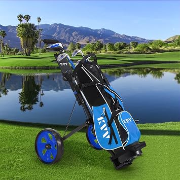KVV 2-Wheel Junior Golf Cart for 3-10 Years Old Adjustable Upper Bracket